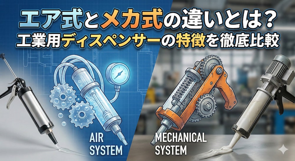 エア式とメカ式の違いとは？工業用ディスペンサーの特徴を徹底比較